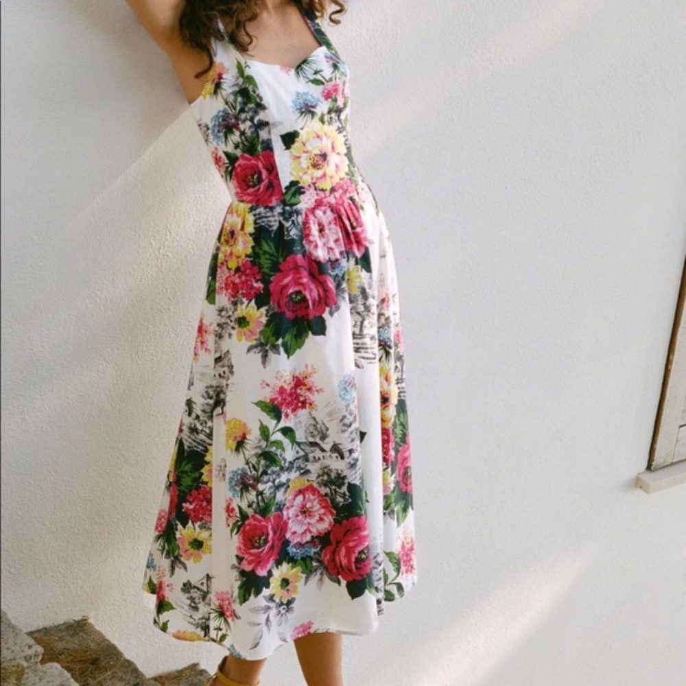 Anthropologie Floral Midi Amelia Dress - Picture 1 of 8